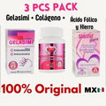 3 Pack, Gelasimi, Colageno, Simifol con Hierro! aminoacidos y antioxidante