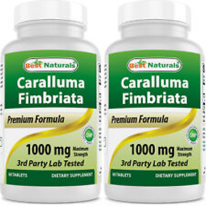 2 Pack Best Naturals Caralluma Fimbriata 1000 mg 60 Tablets