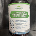 Zazzee Extra Strength Prenatal DHA 500 mg 180 Enteric Coated Softgel Vegan S9