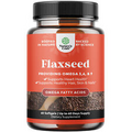 Omega Flaxseed Oil 1000mg Per Serving Softgels for Brain Support Hair Skin Nails