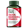 Nature's Own Calcium, Magnesium & Vitamin D3 120 Tablets Bone & Muscles Natures