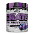 ANS Performance Dilate Pump PreWorkout Powder - Dietary Supplement - Maximizes Muscle Growth, Strength Performance - No Stims, Beta-Alanine, Creatine, Glacier Grape - 30 Servings (Glacier Grape)