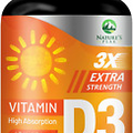 5000 IU Vitamin D3 Softgels High Potency D3 60 Softgels