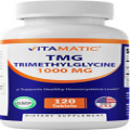 Vitamatic TMG Supplements 1000mg - Trimethylglycine - Betaine Anhydrous - 120 Ta