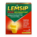 Lemsip Max with Decongestant Lemon 10pk Cold and Flu Hot Drink