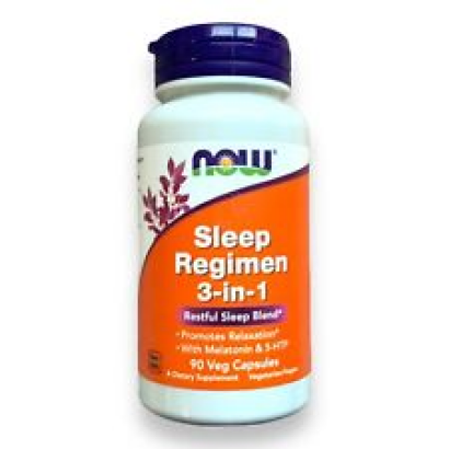 Now Foods, SLeep Regimen 3-IN-1 90 veg caps - Restful Sleep Blend, Exp 04/2025