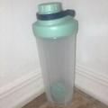 5 Lot! 24oz Aqua Navy & Clear Protein Drink Shaker Bottle W/Mixing Ball NEW