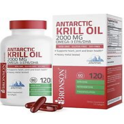 Bronson Antarctic Krill Oil 2000 Mg with Omega-3S EPA, DHA, Astaxanthin and Phos