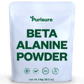Purisure Beta Alanine Powder 1kg, Pure Beta Alanine Pre-Workout Supplement for Sustained Energy, Beta Alanine Pre Workout Powder for Men and Women, Alanine Supplement for Endurance, 1,334 Servings