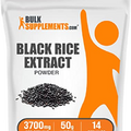 BULKSUPPLEMENTS.COM Black Rice Extract Powder - Black Rice Supplement, Black Rice Powder - Gluten Free Supplement, 3700mg per Serving, 50g (1.8 oz) (Pack of 1)
