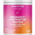 Pink Stork Pregnancy and Breastfeeding Protein Powder - 20 g Chocolate Whey and Collagen Protein - Prenatal, Postnatal & Lactation Support, Postpartum Nursing Essentials - 15 Servings