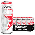Rockstar Energy Drink Pure Zero, Fruit Punch Zero Sugar 16 Fl Oz (Pack of 12)