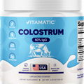 Vitamatic Bovine Colostrum Powder - 50% Highest IgG - Supplement for Gut Health,