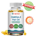 120pcs Omega 3 6 9 Capsules Fish Oil 2500mg High Strength EPA DHA Flaxseed Pills