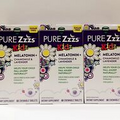 (3 Pack)Vicks PURE Zzzs Kidz Melatonin Sleep Aid 60 Chewable Tablets Exp 03/2025