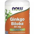 NOW FOODS GINKGO BILOBA 60 mg 120 caps Ginkgo