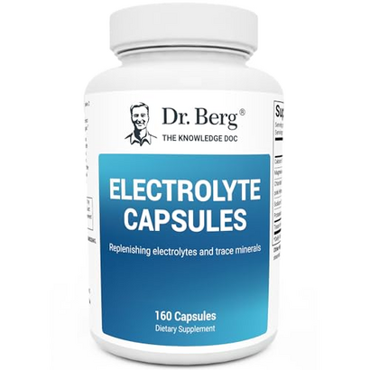 Dr. Berg Electrolyte Capsules - Electrolyte Supplements for Supporting Energy, Endurance, and Hydration - Salt Pills and Electrolyte Tablets - Sugar Free, No Maltodextrin, Keto Friendly - 160 Caps
