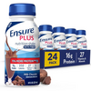 Ensure Plus Milk Chocolate Nutrition Shake With Fiber, Meal Replacement Shake, 24 Pack