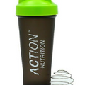 Action Nutrition Green Leak-Proof Shaker Bottle with Metal Mixing Ball, 25 oz