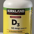 Kirkland Signature Extra Strength D3 50 mcg (2,000iu) 600 Softgels Exp 06/24seal