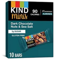 KIND Bar Minis Dark Chocolate Nuts & Sea Salt Gluten Free 100 Calories Low Su...