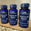 Life Extension Vitamin B3 Niacin 500 Mg LOT 3x100 Capsules Cardiovascular Health