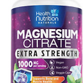 Magnesium Citrate Capsules 1000Mg - Max Absorption Magnesium Powder Capsules for