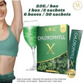 MINE Chlorophyll X, Natural Herbs Drink Powder Cleansing Balance Body 25 g. x 6