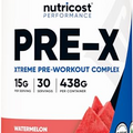 Nutricost Pre-Workout Xtreme, Watermelon, 30 Servings, Vegetarian, Non-GMO and Gluten Free (Pre-X)