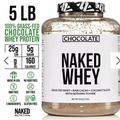 Naked Nutrition CHOCOLATE WHEY PROTEIN POWDER - 5LB - GRASS FED - Non GMO