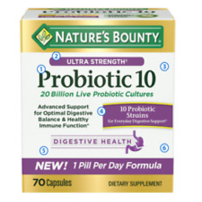 Nature's Bounty Ultra Strength Probiotic 10, 70 Capsules NEW