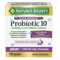 Nature's Bounty Ultra Strength Probiotic 10, 70 Capsules NEW