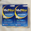 2 MidNite Sleep Support low dose 1.5mg Melatonin + Herbs 30 tablets Cherry 1/25