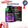 Biotin Collagen Keratin Hyaluronic Acid - Hair Growth Support Pills, 60 Capsules