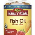 Nature Made FISH OIL Omega-3 EPA & DHA heart 90 ADULT GUMMIES fruit 12/23