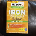 Vitron-C High Potency Iron Supplement Plus Vitamin C Tablet - 60 Count Exp 04-25