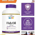 Premium High-Quality Omega-3 Fish Oil Softgels - 140 Count - Heart-Healthy
