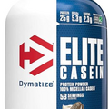 Dymatize Elite Casein Protein Powder, Slow Absorbing with Muscle Building Amino Acids, 100% Micellar Casein, 25g Protein, 5.4g BCAAs & 2.3g Leucine, Helps Overnight Recovery, Cookies & Cream, 4 Pound