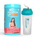 ATS HK Vitals ProteinUp Women (Chocolate, 400 g) with 600 ml Shaker, for Strength and Beauty (Combo Pack)