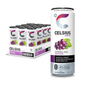 CELSIUS Essential Energy Drink 12 Fl Oz, Sparkling Grape Rush (Pack of 12)