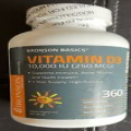 Bronson Vitamin D3 10,000 IU High Potency, 360 Tablets Exp. 8/25