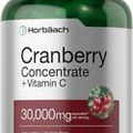 Cranberry Concentrate Extract  + Vitamin C 30,000Mg 120 Capsules Triple Strength