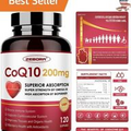 Enhanced CoQ10-200mg Softgels - Powerful Antioxidant - Supports Heart & Energy