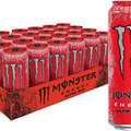 Monster Energy Ultra Red, Sugar Free Energy Drink, 16 Ounce (Pack of 24)