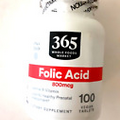 Folic Acid 800 MCG 365 Whole Foods Market For Prenatal Development - 100 Tablets