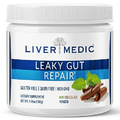 Leaky Gut Repair, Gut L Glutamine Powder, for Optimal Gut Health, Soothes Gut Issues Like Bloating and IBS, Gluten-Free Gut Health Supplements for Women and Men, Mint Chocolate, 180 g - Liver Medic