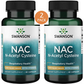 2 Pack NAC 1000 mg 120 Caps (2x60) N-Acetyl Cysteine Respiratory & Liver Health