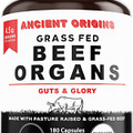 Ancient Origins Grass Fed Beef Organs Supplement 4500Mg - Desiccated Liver, Bone