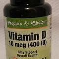 Mason Vitamins People's Choice Vitamin D 10 mcg (400 IU)  30 Softgels