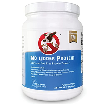 No Udder Protein | Vegan Protein Powder | Soy Free Protein Powder | Chocolate | 17g Protein | 1lb